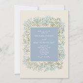 Invitation de mariage florale d'hiver (Devant)