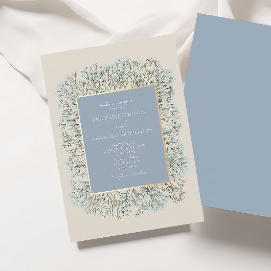 Invitation de mariage florale d'hiver