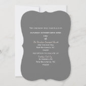 Invitation de mariage florale d'hiver (Dos)