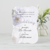 Invitation de mariage florale d'hiver (Debout devant)