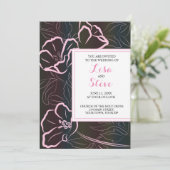 Invitation de mariage florale d'île tropicale (Debout devant)