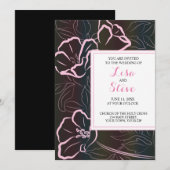 Invitation de mariage florale d'île tropicale (Devant / Derrière)