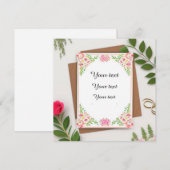 Invitation de mariage florale élégante (Devant / Derrière)