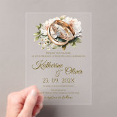 Invitation de mariage florale élégante (In situ (ordinateur de poche))