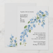 Invitation de mariage florale élégante (Devant / Derrière)