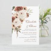 Invitation de mariage florale élégante (Debout devant)