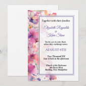 Invitation de mariage florale élégante (Devant / Derrière)