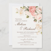 Invitation de mariage florale élégante (Devant)