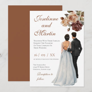 Invitation de mariage florale élégante