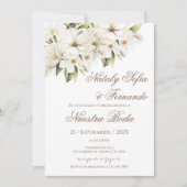 Invitation de mariage florale élégante (Devant)