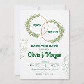 Invitation de mariage florale élégante (Devant)