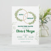 Invitation de mariage florale élégante (Debout devant)
