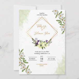 Invitation de mariage florale élégante