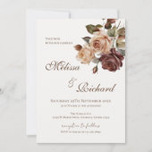 Invitation de mariage florale élégante (Devant)