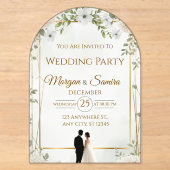 Invitation de mariage florale élégante (Recto)