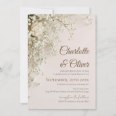 Invitation de mariage florale élégante (Devant)