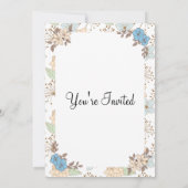 Invitation de mariage florale élégante  (Dos)