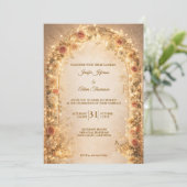 Invitation de mariage florale élégante (Debout devant)