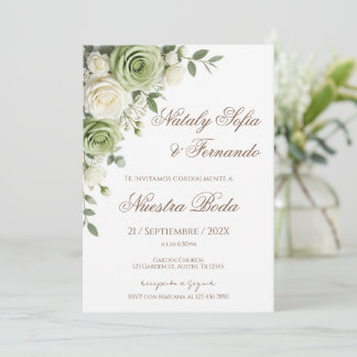 Invitation de mariage florale élégante