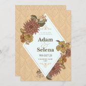 Invitation de mariage florale élégante (Devant / Derrière)