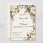 Invitation de mariage florale élégante (Devant)