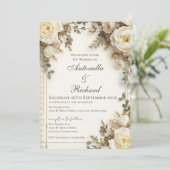 Invitation de mariage florale élégante (Debout devant)