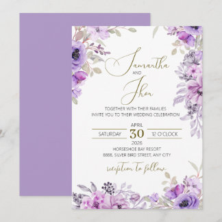 Invitation de mariage florale élégante