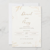Invitation de mariage florale élégante (Devant)