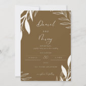 Invitation de mariage florale élégante (Dos)