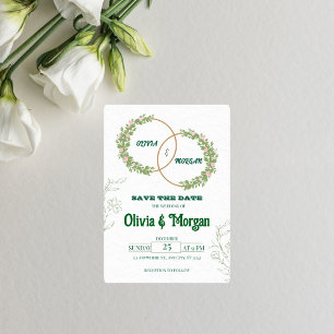 Invitation de mariage florale élégante