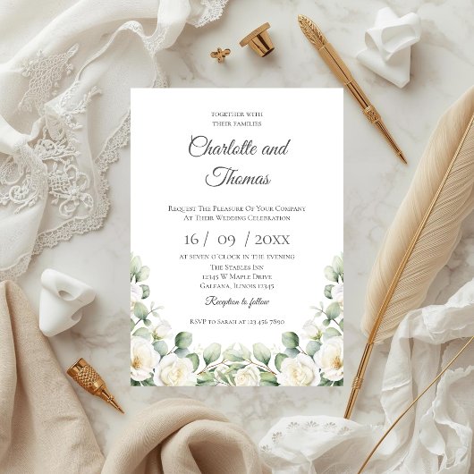 Invitation de mariage florale élégante