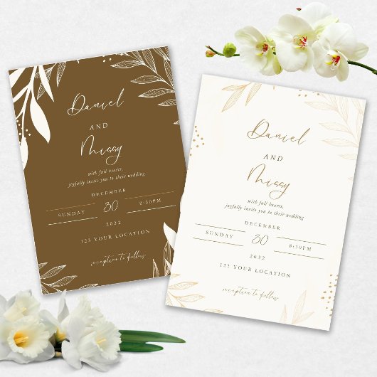 Invitation de mariage florale élégante