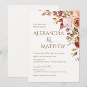 Invitation de mariage florale élégante (Devant / Derrière)