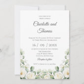 Invitation de mariage florale élégante (Devant)