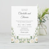Invitation de mariage florale élégante (Debout devant)