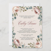 Invitation de mariage florale élégante (Dos)