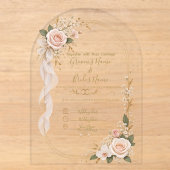 Invitation de mariage florale élégante (Recto)