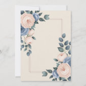 Invitation de mariage florale élégante (Dos)