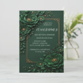 Invitation de mariage florale élégante (Debout devant)