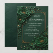 Invitation de mariage florale élégante (Devant / Derrière)