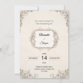 Invitation de mariage florale élégante (Devant)