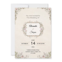 Invitation de mariage florale élégante
