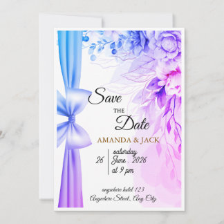 Invitation de mariage florale élégante