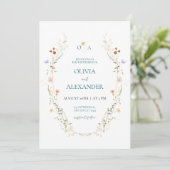 Invitation de mariage florale élégante (Debout devant)