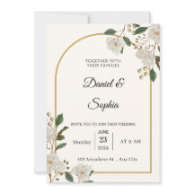 Invitation de mariage florale élégante