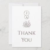 Invitation de mariage florale ÉLÉGANTE - Monogramm (Dos)