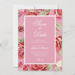 Invitation de mariage florale élégante pour réserv