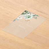 Invitation de mariage florale en verdure acrylique (Poser)