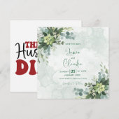 Invitation de mariage florale Enregistrez la date (Devant / Derrière)