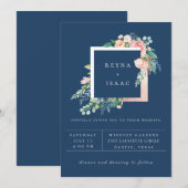 Invitation de mariage florale estivale (Devant / Derrière)